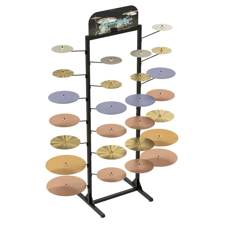 Musical Instrument Rack Free Standing Metal Double-Sided Cymbals Display Stand Rack For Musical ...