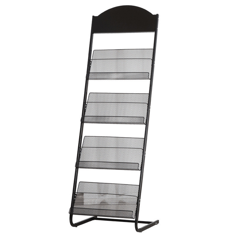Powder Coated Metal Wire Display Racks Steel Brochure Display Stand ...