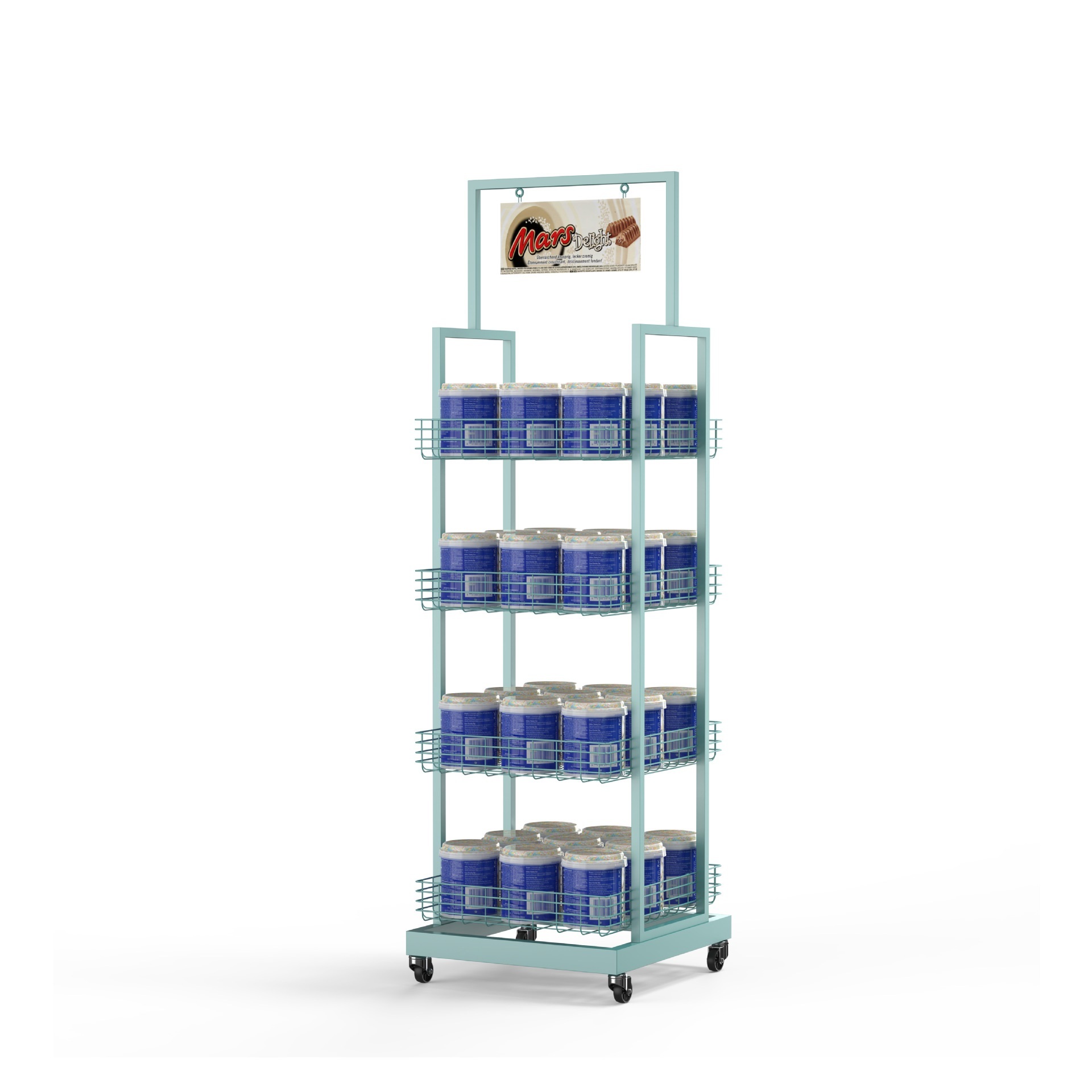 Wire Pop Display Racks Free Standing Metal Wire Display Racks Heavy Dudy 4 Shelf Pop Display ...