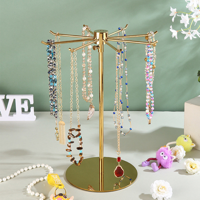 Stainless Steel 360 Rotating Metal Stand Necklaces  Jewelry Display Stands