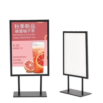 SS A3 Floor Standing Poster Display 0.6KG Advertising Floor Sign Holder