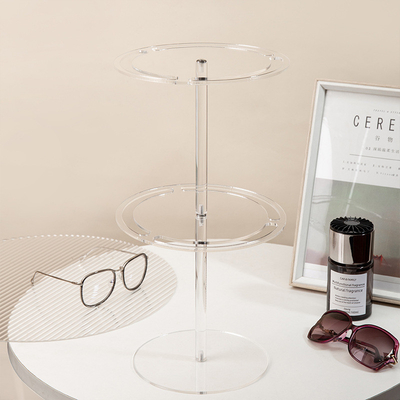 Elegant 2 Layers Sunglasses Display Stand Rack 360 Degree Rotating Glasses Holder