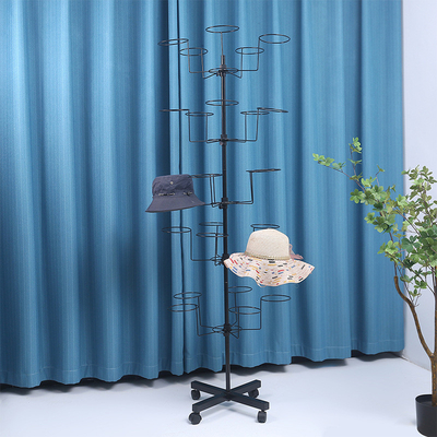 5 Tiers Spinning POP POS Display Metal Hat Display Rack Shelf With Wire 1600mm