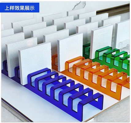 15 Card Slots Desktop Acrylic Display Stand Tile Holder Display Countertop Organizer