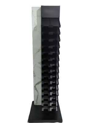 Floorstanding Porcelain Panel Tile Display Stand Tower Holder Stone Sample Display Rack