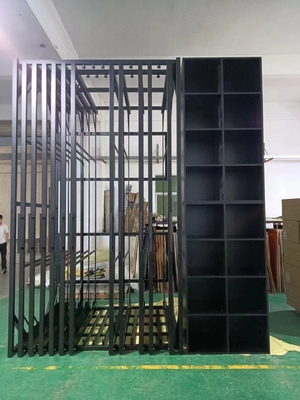 Metal Porcelain Panel Tile Showroom Display Stands Rolling Out 3200 X 1500mm Slab