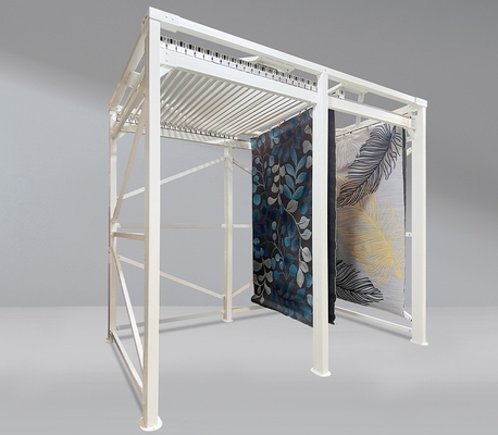 Push Pull Sliding Metal Display Stands Showroom Carpet Sample Display Rack