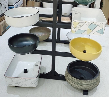 Simple Metal Display Stands Bathroom Water Sink Washing Hand Basin Metal Display Rack