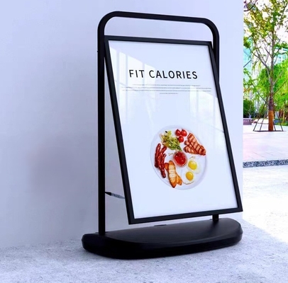 120 mm support d'affiche en métal support d'affiche lourd avec roue