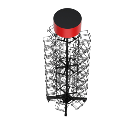 Rotating Facial Mask Display Rack 6 Faces Vertical Metal Wire Christmas Postcard Display Stands