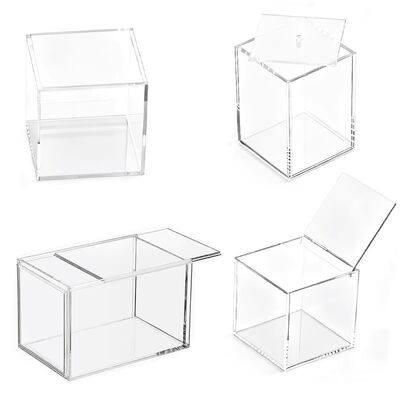 Custom Made Countertop Acrylic Display Case Small Acrylic Box with Lid For Jewelry Storage Contanier