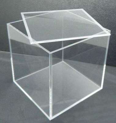 Custom-sized Acrylic Plexiglass Display Cases Acrylic Rectangle Square Clear Plastic Box Candy Cube Box