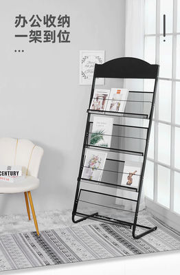 Powder Coated Metal Wire Display Racks Steel Brochure Display Stand ...