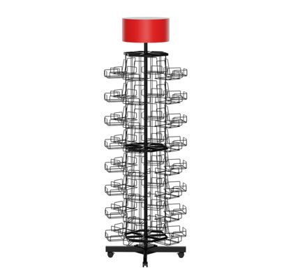 Rotating Facial Mask Display Rack 6 Faces Vertical Metal Wire Christmas ...