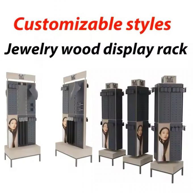 3 Tier Wooden Display Stands Rotating Countertop Display Stands For ...